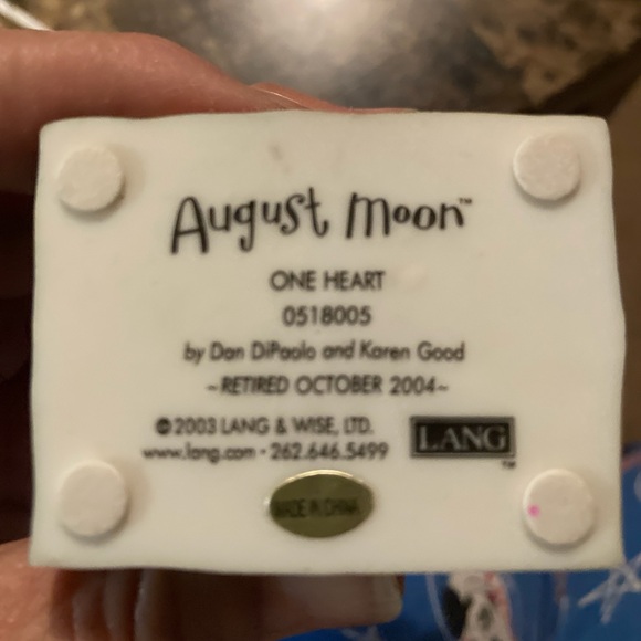 August Moon One Heart Retired October 2003 Vintage By Lang & Wise - Picture 4 of 8